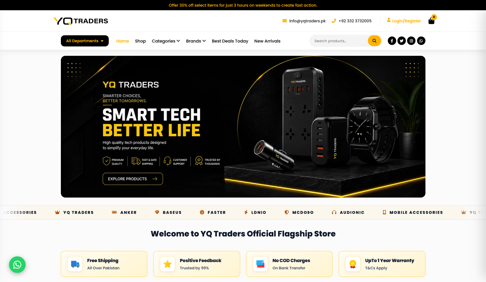 YQ Traders E-Commerce Store engineered by Zelovaflux